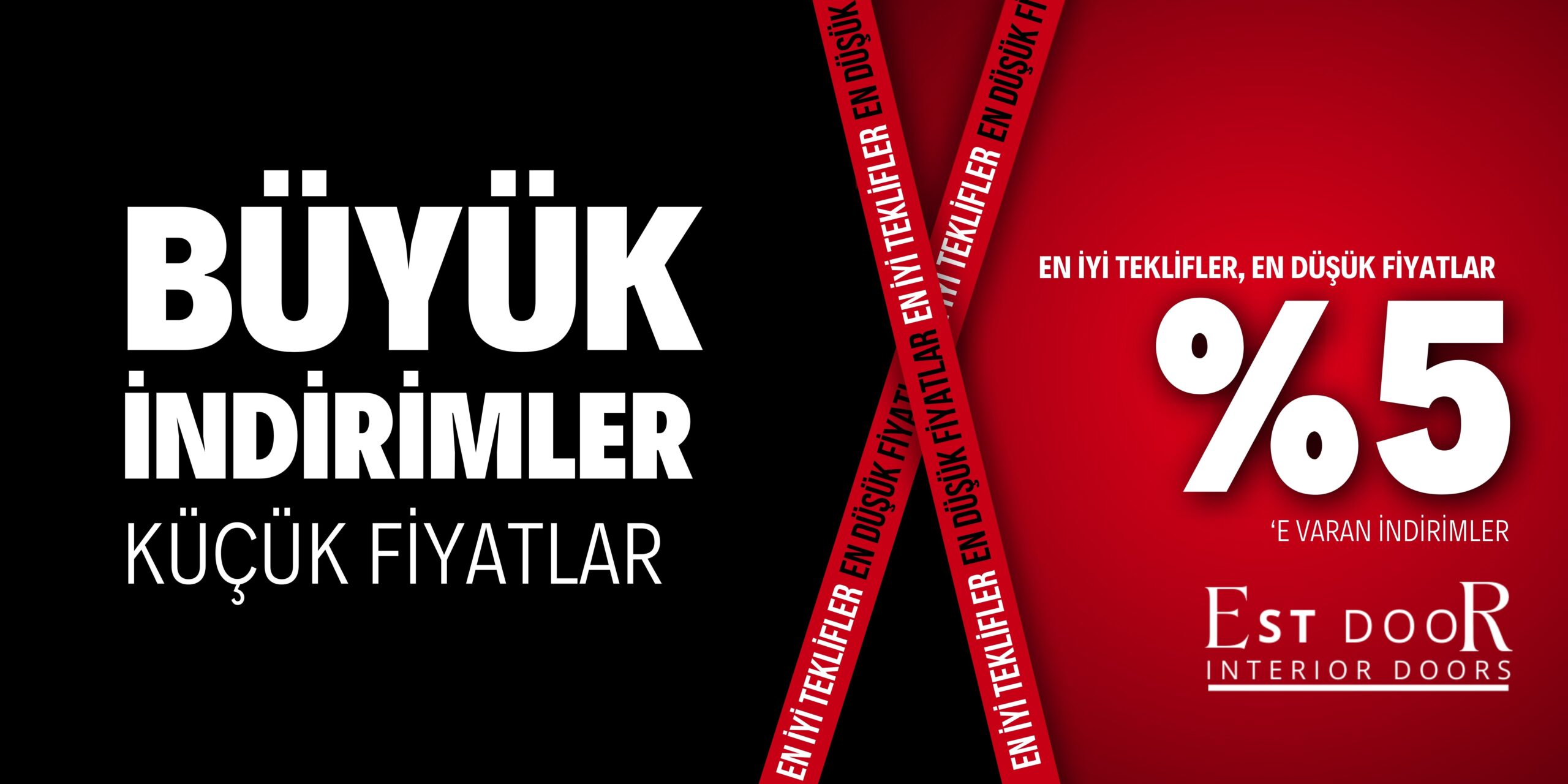 Kırmızı Modern Büyük İndirimler Banner (1)